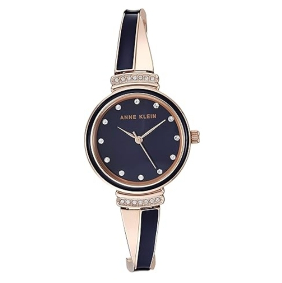 Women\'s Premium Crystal Accented Watch and Bangle Set Gold /Navy Blue main image 5
